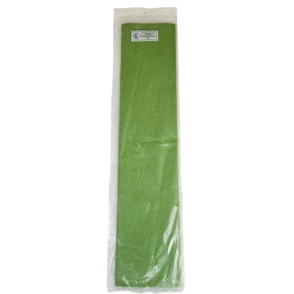 Dennison Green Flame‎ Resistant Crepe Paper 10 Folds Vintage Craft Supplies Bulk